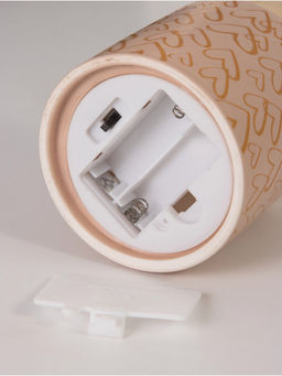 Светильник Цилиндр большие сердца LED 2хАА 8.5?8.5?17 см