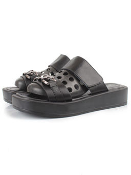 08-PEAG16-2 BLACK Босоножки женские (натуральная кожа)