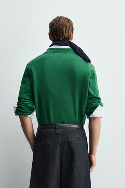 100% WOOL KNIT POLO SHIRT