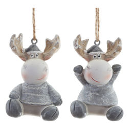 Фигурка декоративная подвесная "Олень", L4 W4 H5 см, 2в.