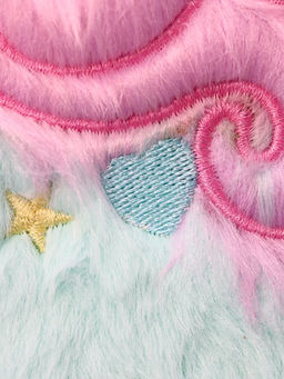 Блокнот плюшевый "Beautiful unicorn", green mix, 15х21 см, плотность 80 гр.