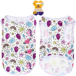 Цена за 2 шт. Майка для собак мелких пород "БРО на стиле", яркая радуга, размер L (длина спинки 33см, объем груди 38см, от 7 до 9кг)