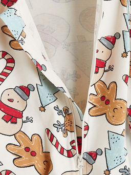 Bask?l? Erkek Bebek Tulum