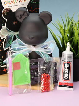 Алмазная мозаика на фигурке Draw Me! Black bear, (14*9.5*23 см)