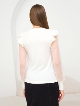 Джемпер с рукавами из сетки - Stilla фото 16