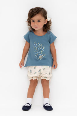 КР 400683/айвори,голубика к561 шорты д/дев яс