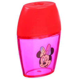 Цена за 12 шт. Точилка пластиковая, красная, «Минни Маус»