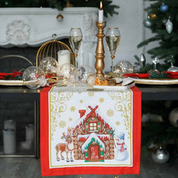 Дорожка на стол новогодняя Этель: Новогодняя сказка, 40 147 см, 100 % хлопок, саржа, 190 г/м