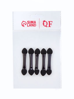 Цена за 4 шт. Набор аппликаторов для теней, 5 шт., 4.3 см, двусторонние, чёрный