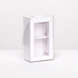 Цена за 5 шт. Коробка складная с прозрачной крышкой, 10 х 6 х 3,5 см, белая