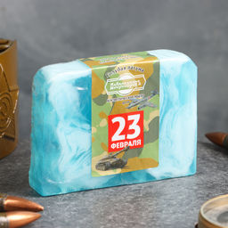 Мыло косметическое Добропаровъ, С днём защитника отечества голубая лагуна, 80 г