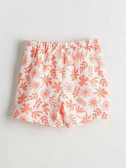 Beli Lastikli ?i?ekli K?z ?ocuk ?ort Etek