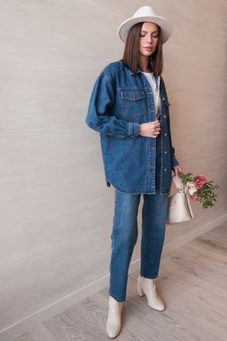 Куртка-рубашка из плотного денима - Vilatte фото 4