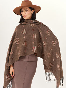 в составе ШЕРСТЬ  и КАШЕМИР Большой, мягкий, теплый  двусторонний палантин - Tantino фото 3