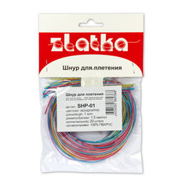 Шнур Zlatka 1.5 мм SHP-01 для плетения с наполнителем 20 х 1 м №02 розовый  фото 3