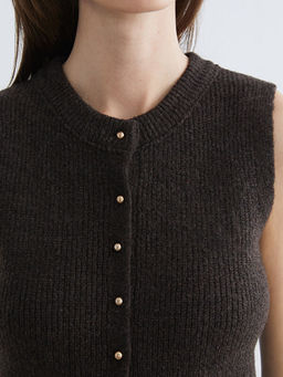 Bisiklet Yaka Kad?n Triko Yelek