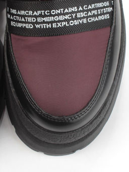 02-FAS21-2Z VINOUS/BLACK Дутики женские (искусственная кожа, плащевая ткань, шерсть)