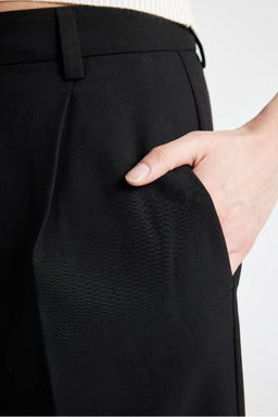 Широкие брюки с карманами и высокой талией, широкие брюки длинной длины - Defacto фото 5