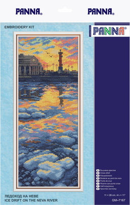 Набор для вышивания PANNA GM-7167 Ледоход на Неве 11 х 28 см