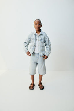 DENIM CARPENTER BERMUDA SHORTS - Zara фото 9