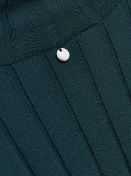 CONTE Джемпер в широкий рубчик из пряжи с вискозой LDK 146 royal green - Conte elegant фото 5