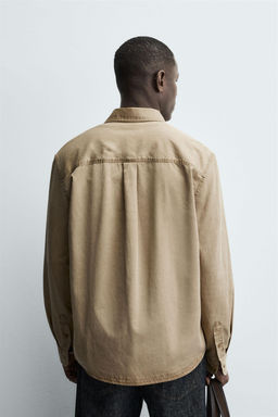 WASHED TWILL TEXTURED SHIRT - Zara фото 3