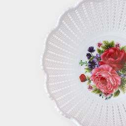 Цена за 3 шт. Ваза для хлеба и фруктов «Вязание», 18×4.5 см, рисунок МИКС, белая