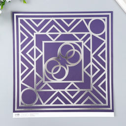 Цена за 5 шт. Бумага для скрапбукинга двусторонняя Эклектика серебро и мехенди, плотн 180 г 30.5?32 см