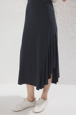 TRENDYOLMILLA Antrasit More Sustaniable Modal Icerikli Asimetrik F?rf?rl? Orme Etek TWOSS25ET00113  фото 3