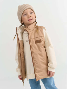 Жилет стеганый на молнии двухсторонний Беж - Bungly фото 2