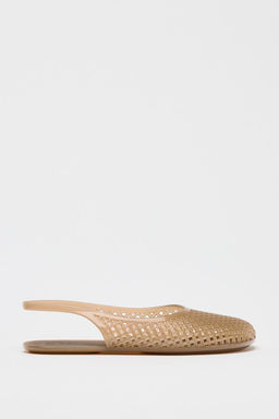 RUBBERISED-EFFECT SLINGBACK SHOES - Zara фото 7