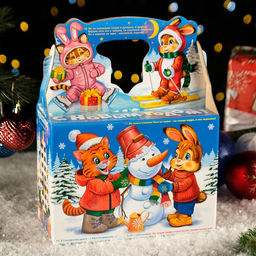 Цена за 5 шт. Подарочная коробка Каникулы в лесу, 16,5 х 23 х 12 см