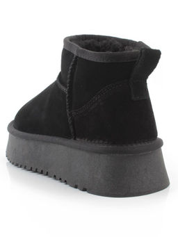 04-PF8520-1 BLACK Угги женские (натуральная замша, 100% шерсть)