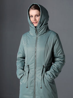 25317 Пальто дем. зеленый - Dizzyway фото 3