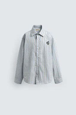 DONALD DUCK PATCH STRIPED SHIRT HARRY LAMBERT FOR ZARA X DISNEY