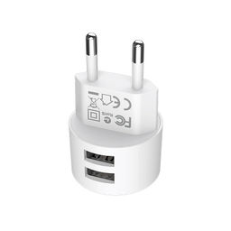 Зарядное устройство сетевое Borofone "Brilliant" (BA23A, 6931474703996) 2.4А, 2 USB, белое