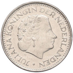 Монета 1 гульден 1970 года Нидерланды