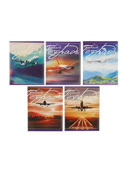 Тетрадь 48 листов в клетку Calligrata Самолеты, обложка мелованный картон, блок №2, белизна 75% (серые листы), МИКС  фото 5