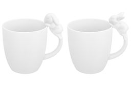 Набор 2 кружки Elan Gallery Кролики фарфор 350 мл 12×8,5×11,5 см  фото 5