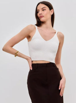 K11637 Топ вязаный БЕЛЫЙ