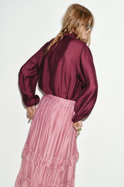 RUFFLED MIDI SKIRT - Zara фото 3