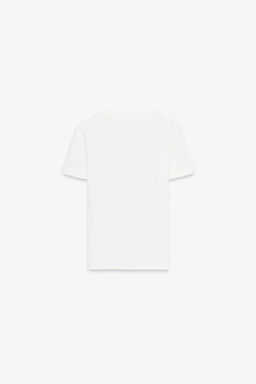 SLOGAN RIPPED COTTON T-SHIRT - Zara фото 6
