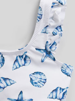 ACOOLA / Костюм купальный детский для девочек Missuri бело-голубой