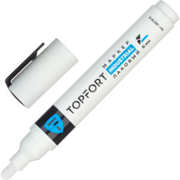 Маркер лаковый Topfort Industrial 6 мм белый