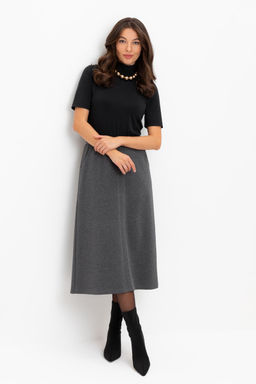 ЕВТ 7018/тем.серый меланж юбка жен