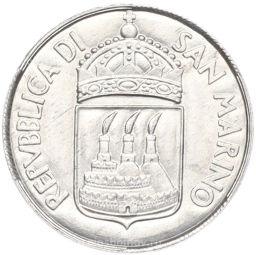Монета 1 лира 1973 года Сан-Марино