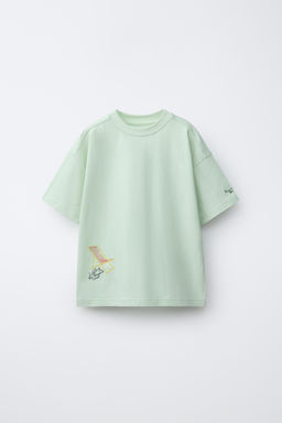 CAMISETA BORDADOS / Verde agua