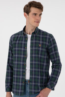 Мужская рубашка цвета хаки с длинным рукавом Неожиданная скидка в корзине - U.s. polo assn фото 3