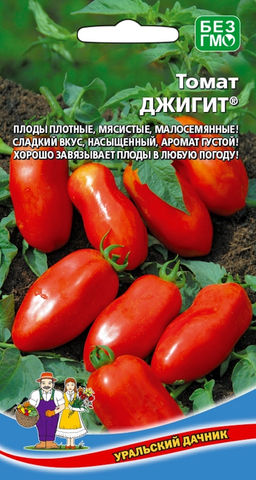Томат ДЖИГИТ Плотные, мясистые, малосемянные плоды! Вкус сладкий, насыщенный с густым ароматом! Хорошо завязывает плоды в любую погоду!