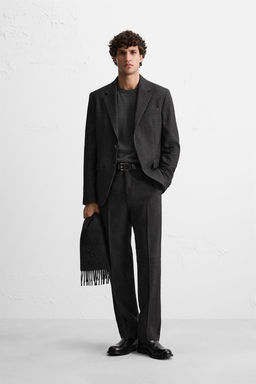 WOOL TWILL SUIT BLAZER